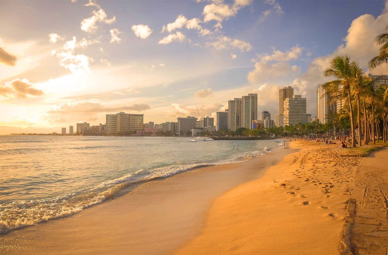 The lush coastline of Hawaii