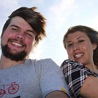 Marcus T. and his girlfriend smiling in a selfie